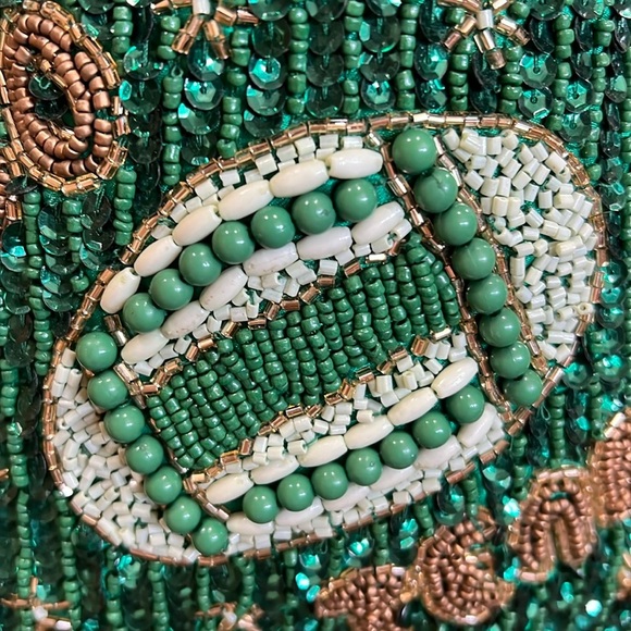 From India To You | Green Beaded “Go Team” Shoulder Bag - Picture 6 of 14